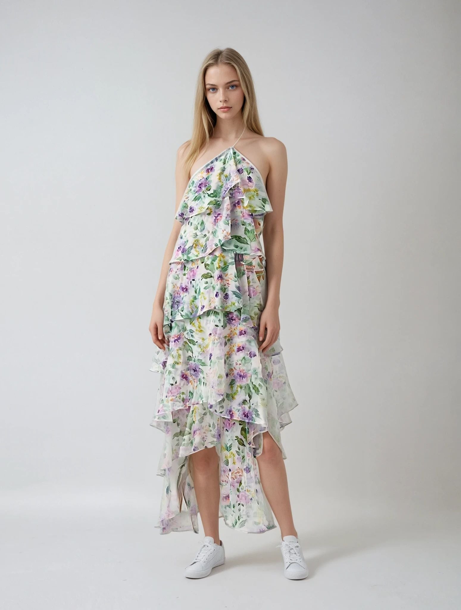 Nerina - Chiffon Dilezia Maxi Dress by Ares Milano