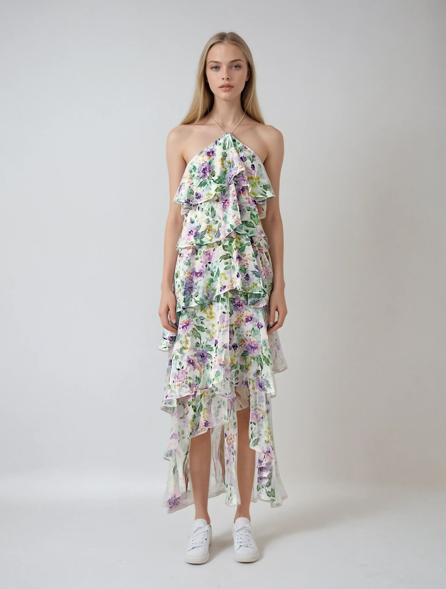 Nerina - Chiffon Dilezia Maxi Dress by Ares Milano