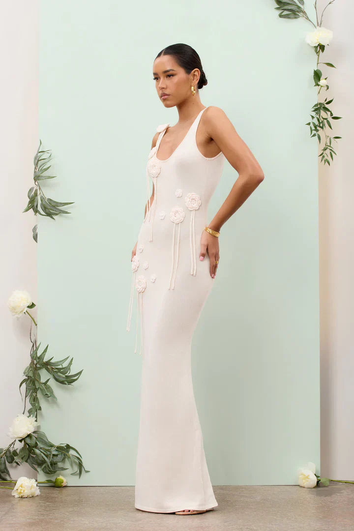 Giuseppa - Fioretta 3D Florals Dress by Ares Milano