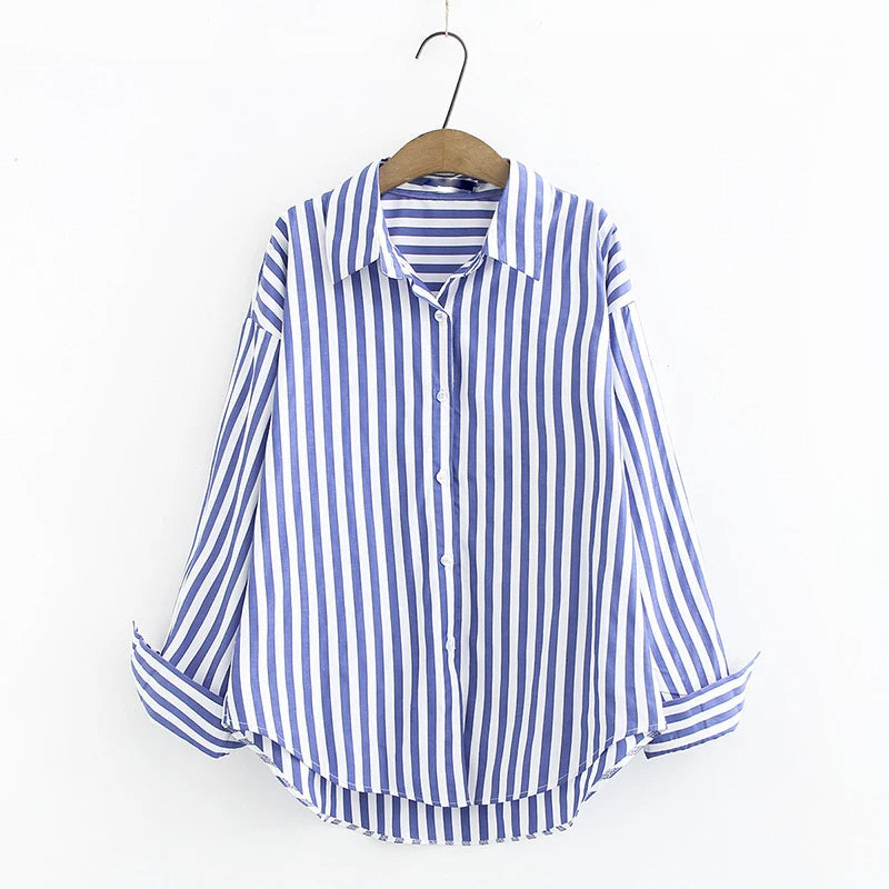Vincenza - Cotton Striped Blouse by Ares Milano