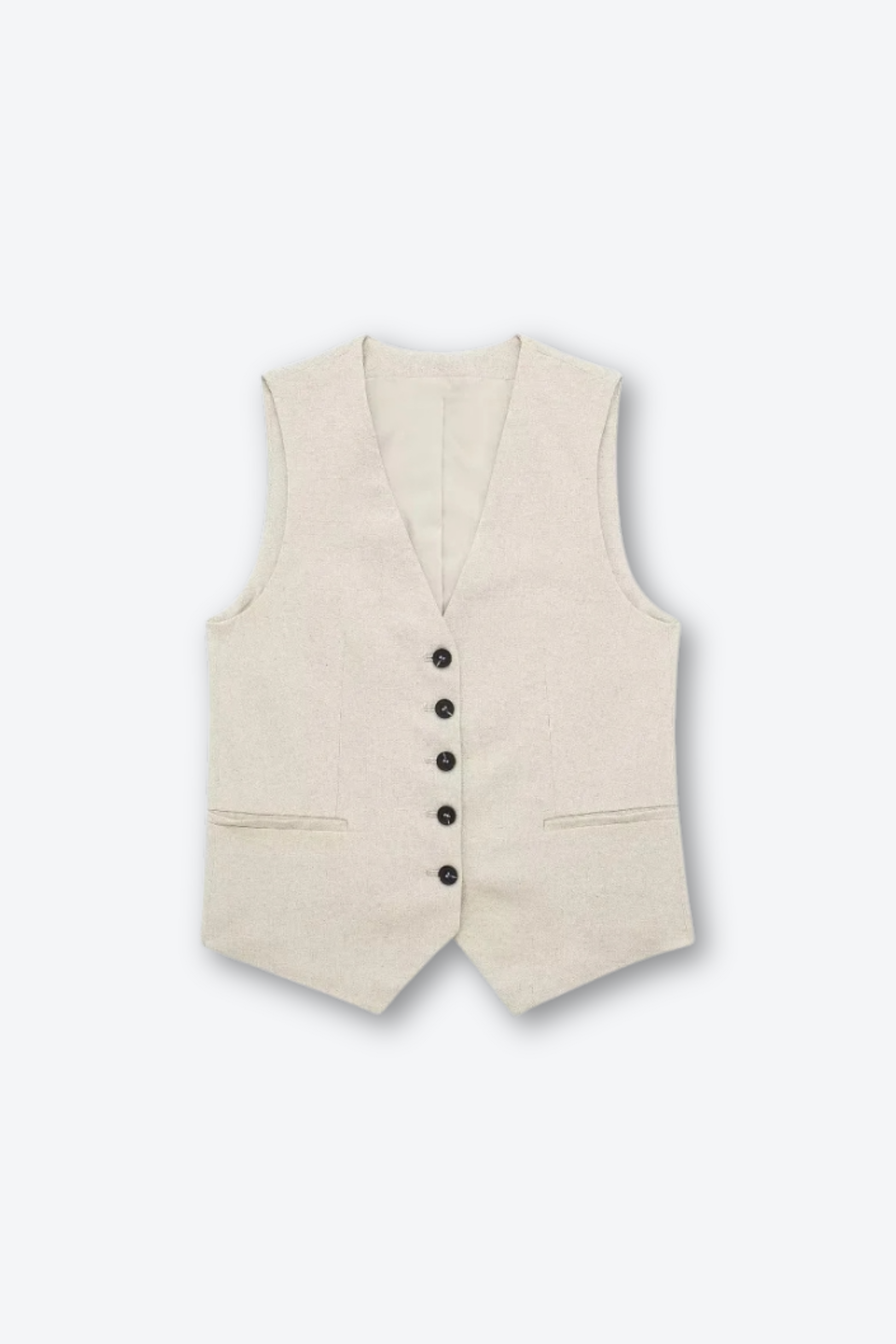 Veronica - 60% Linen Vest by Ares Milano