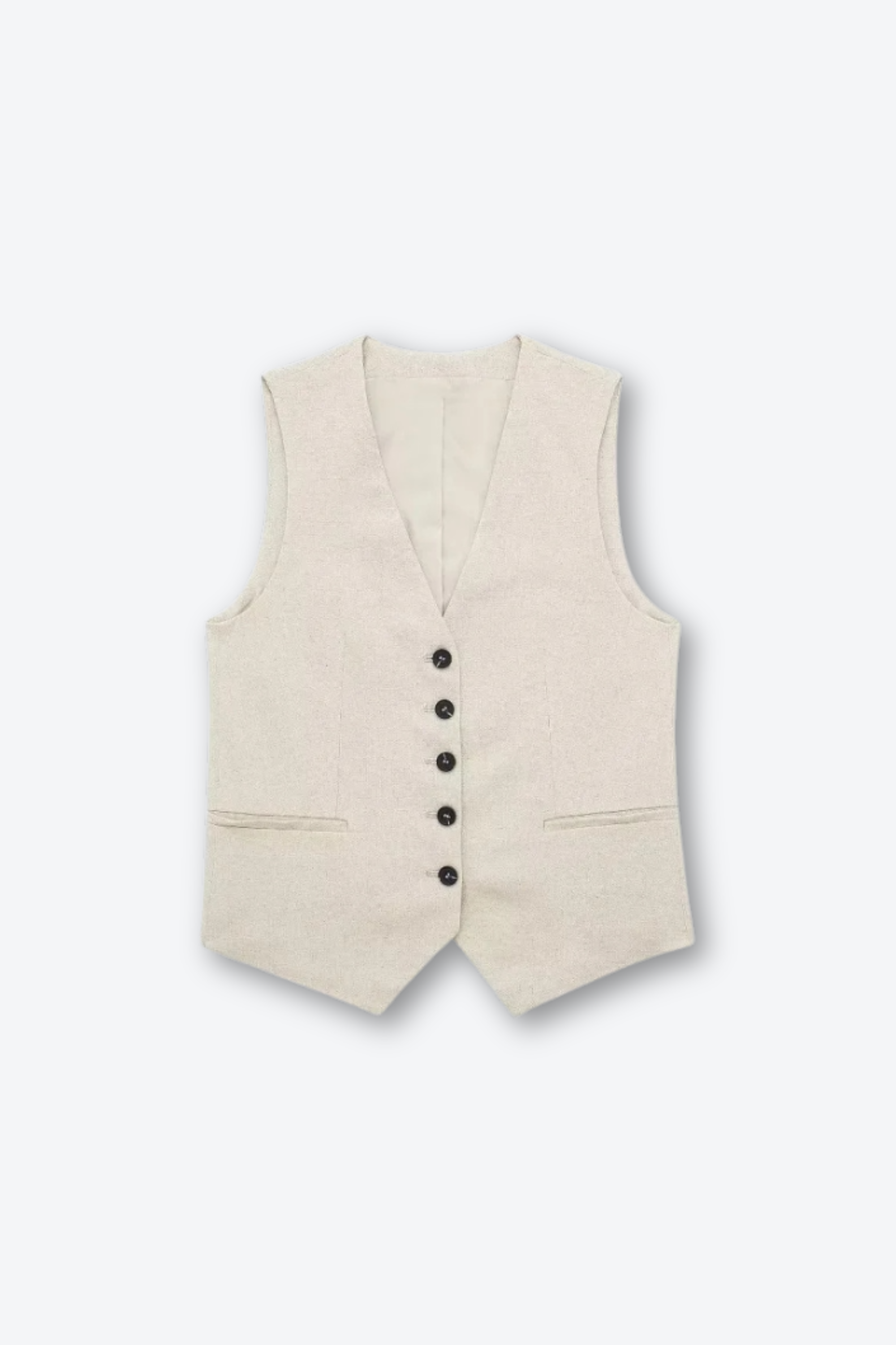 Veronica - 60% Linen Vest by Ares Milano