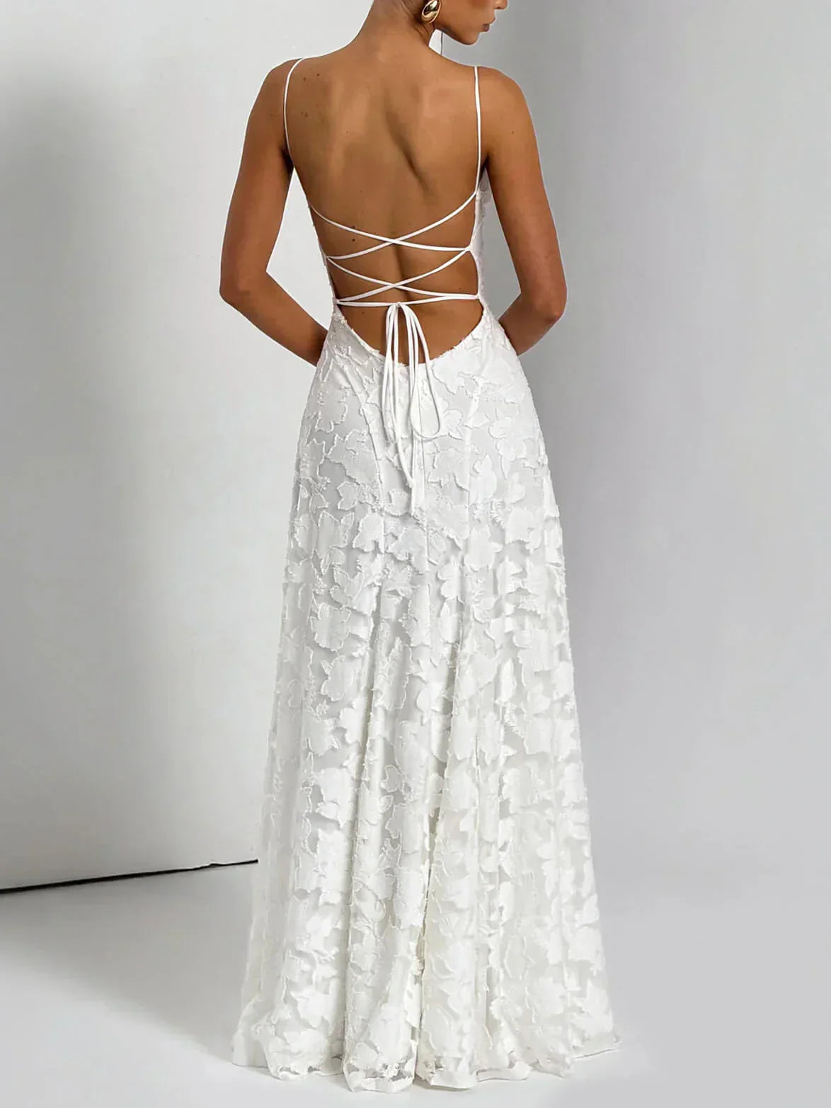 Marilena - Silk Maxi Dress Ruched Bodice by Ares Milano