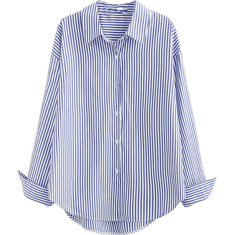 Vincenza - Cotton Striped Blouse by Ares Milano
