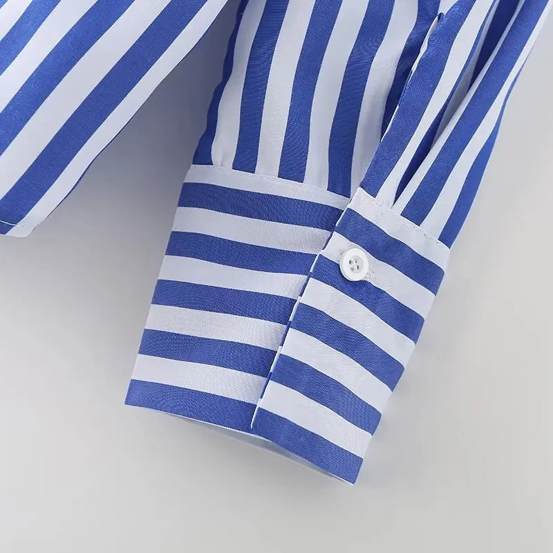 Vincenza - Cotton Striped Blouse by Ares Milano