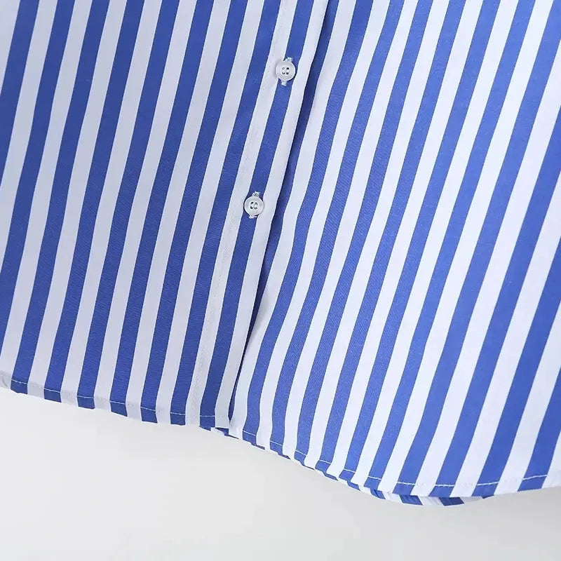 Vincenza - Cotton Striped Blouse by Ares Milano