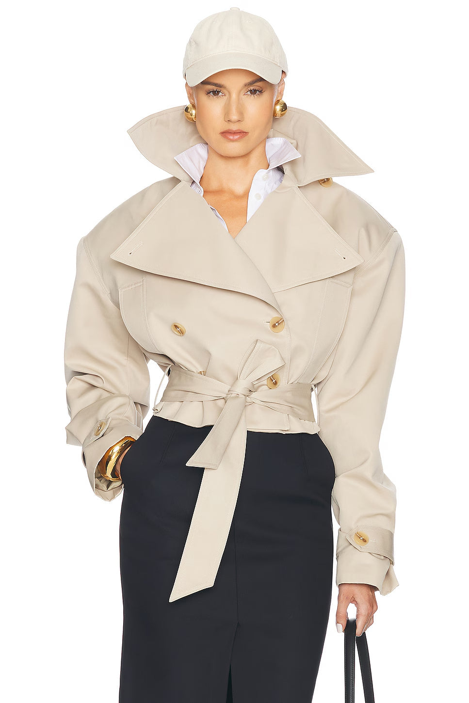 Ardelia - Wool Trench Coat by Ares Milano