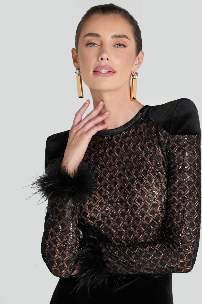 Stefania - Feather Jumpsuit by Ares Milano