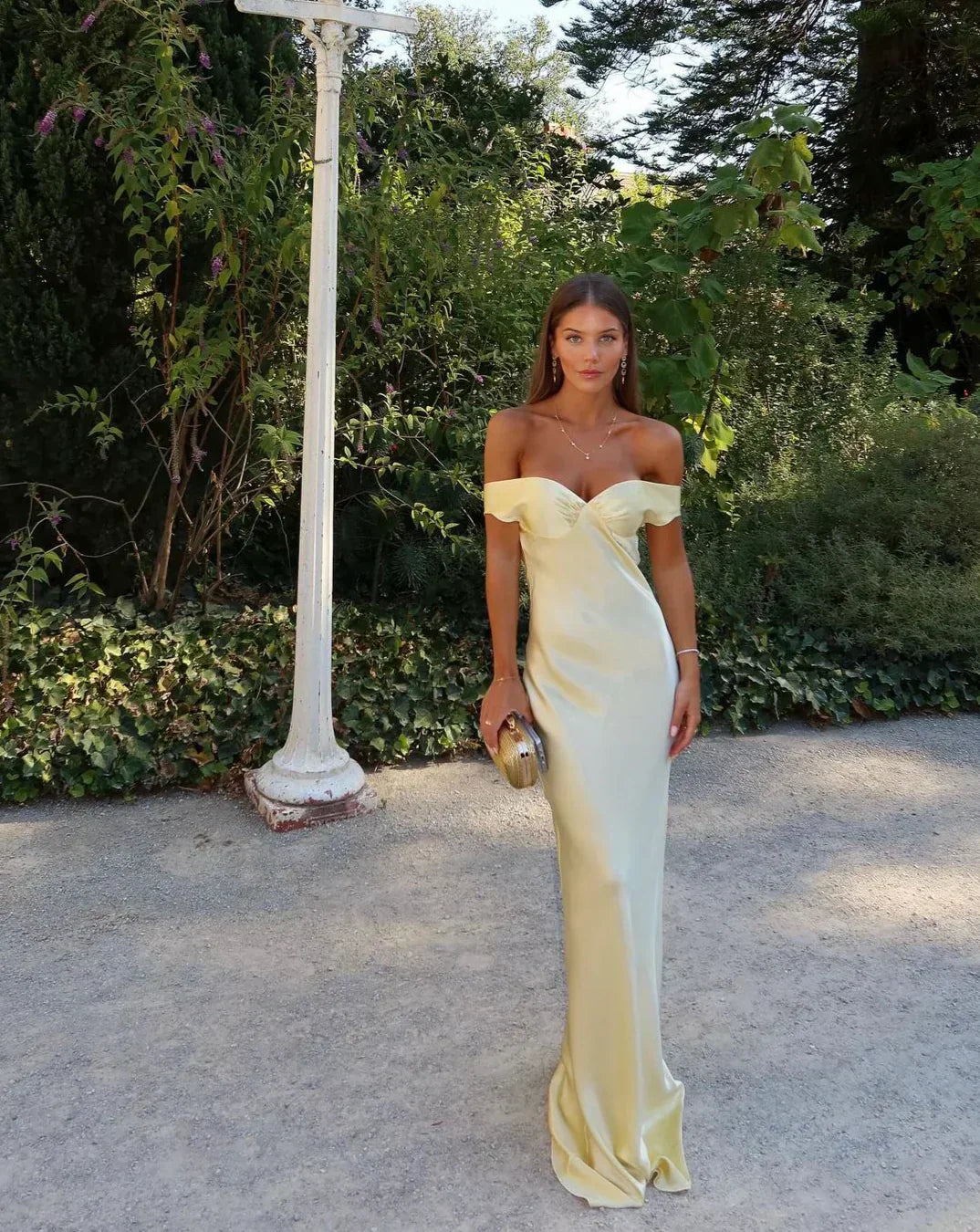 Orietta - Satin Maxi Dress by Ares Milano