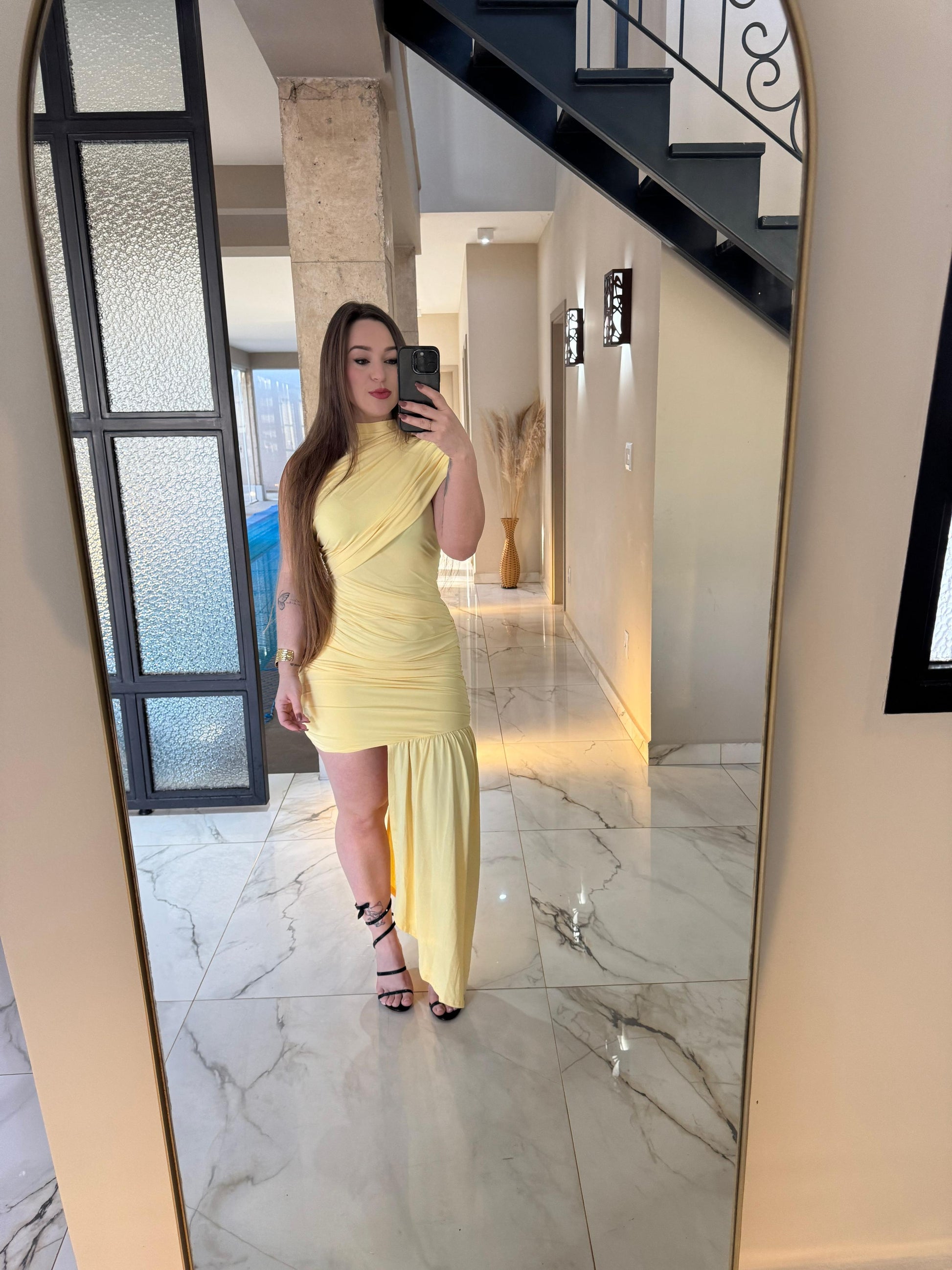 Raffaella - Uvelia Ultra Ruched Dress by Ares Milano