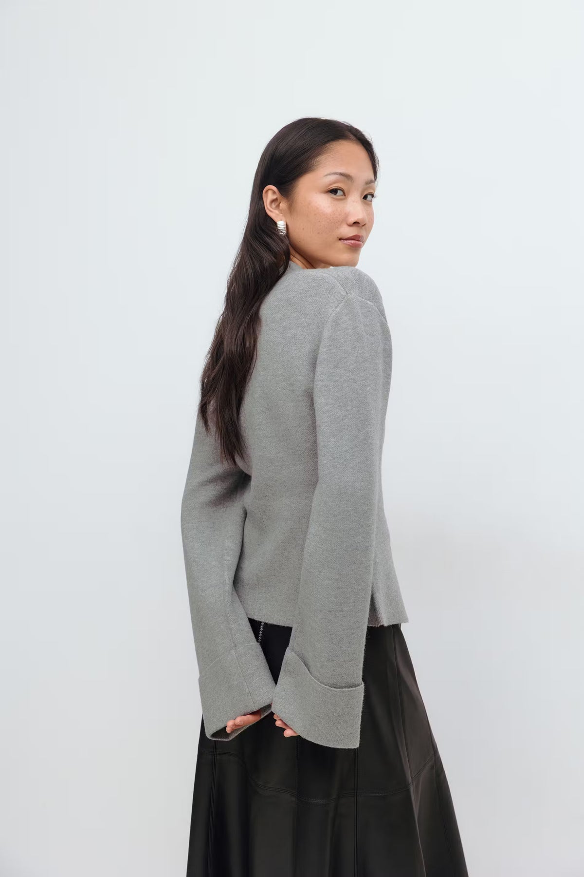 Valentina - Cropped Knit Cardigan by Ares Milano