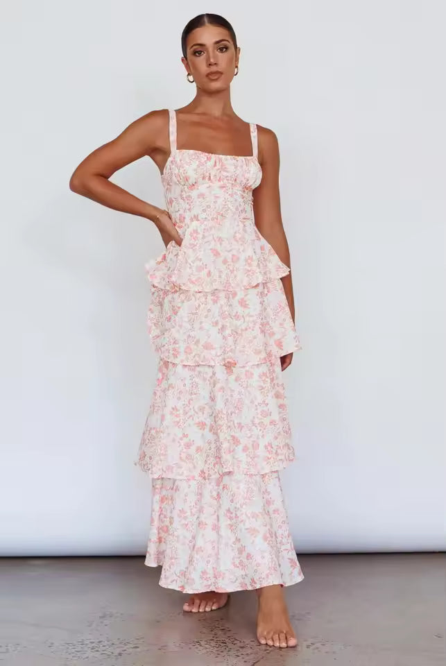 Rachele - Floral Maxi Dress Silk by Ares Milano