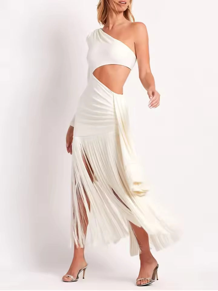 Rossella - Asymmetric One Sleeve Maxi