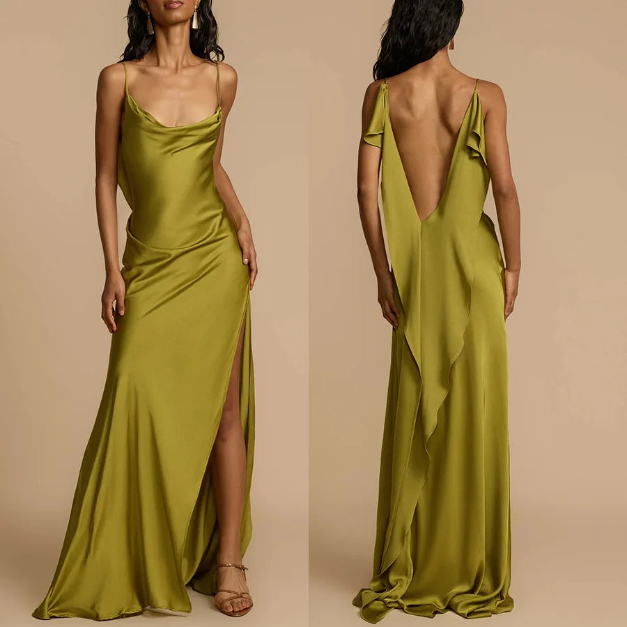 Linda - GISELLA Maxi Dress Satin by Ares Milano
