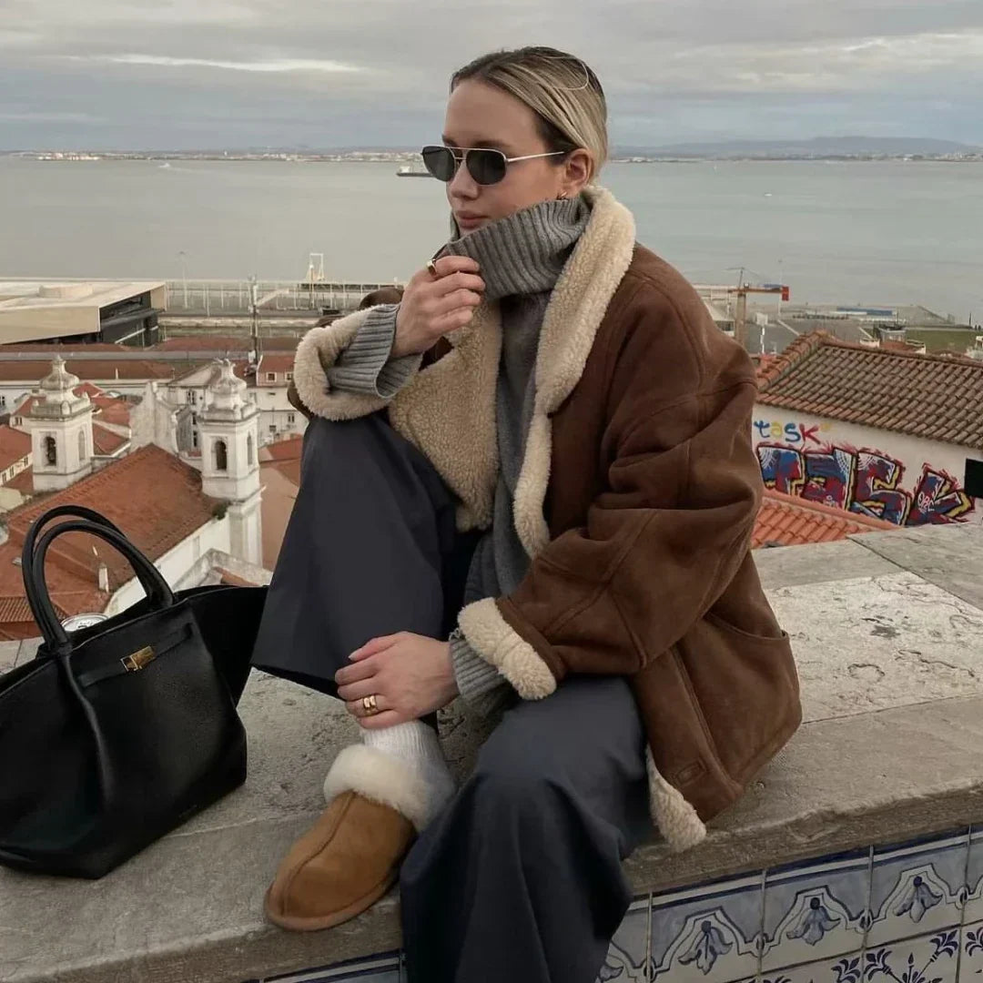 Alcina - Shearling Coat Lapel by Ares Milano