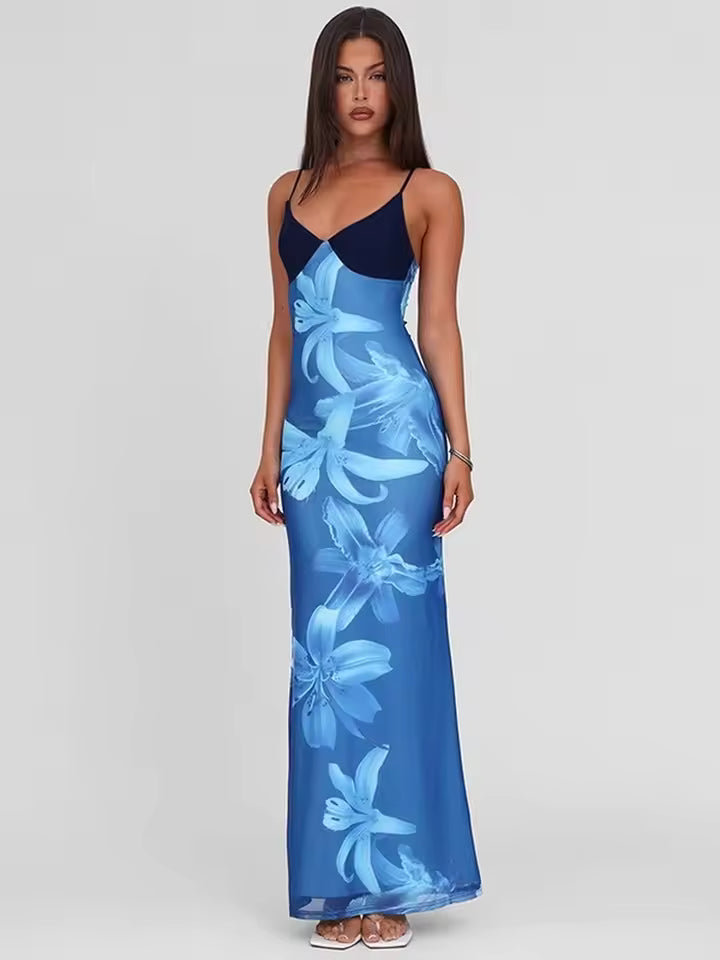 Prospera - Silk Floral Maxi Dress by Ares Milano
