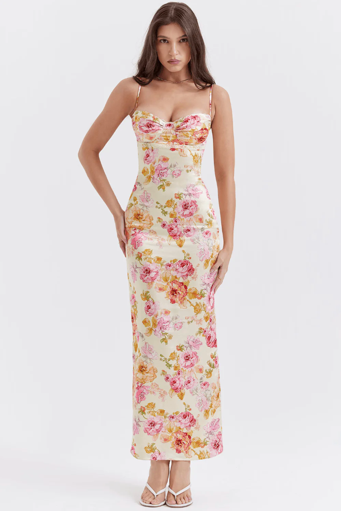 Ottavia - Floral Maxi Dress by Ares Milano