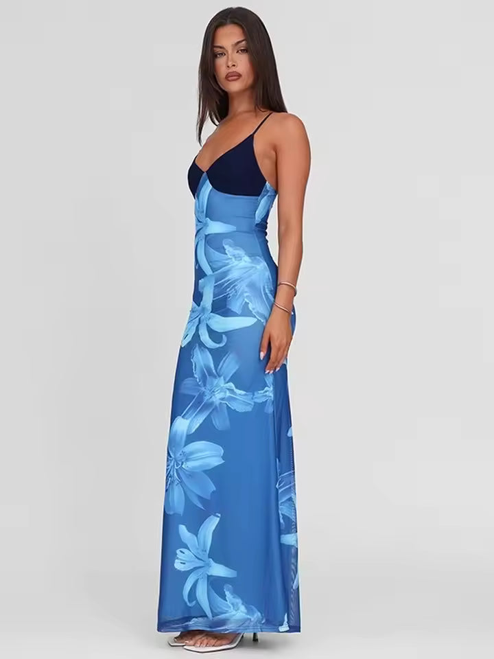 Prospera - Silk Floral Maxi Dress by Ares Milano