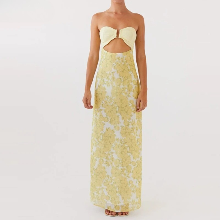 Marcella - Floral Maxi Dress by Ares Milano