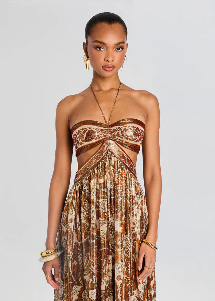 Piera - Silk Strapless Maxi by Ares Milano