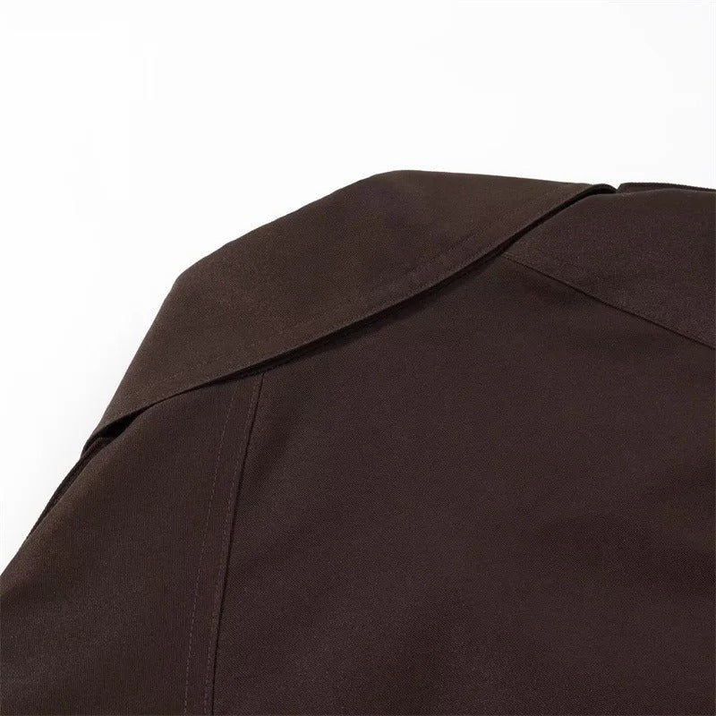 Anatolia - Wool Cropped Trench Coat Fit by Ares Milano