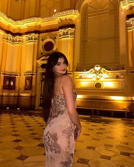 Leopolda - Sheer Mesh Maxi Gown Luxe by Ares Milano