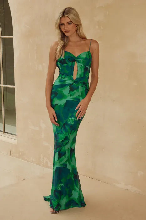 Luigia - Tropical Maxi Dress by Ares Milano