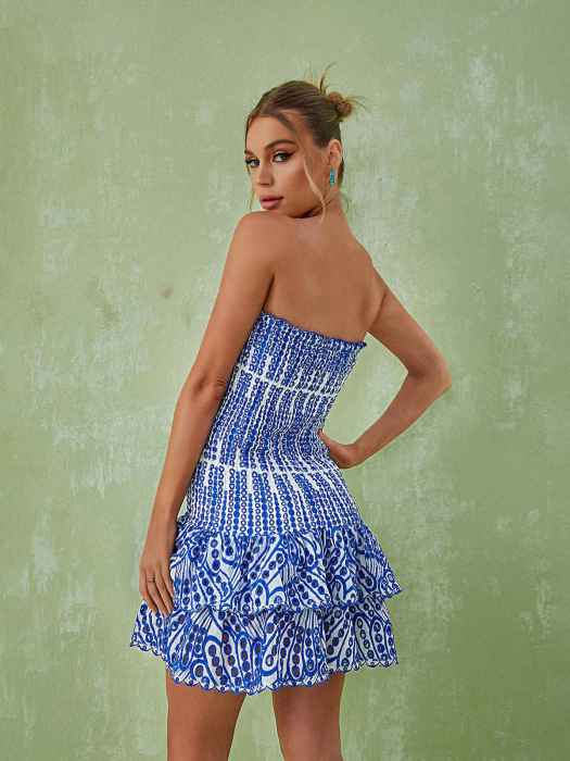 Mariuccia - Coastal Strapless Dress by Ares Milano