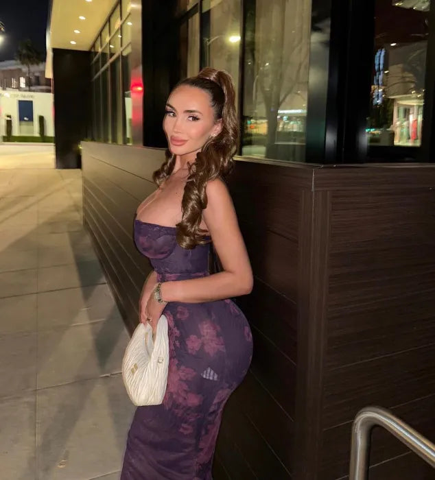 Leopolda - Sheer Mesh Maxi Gown Luxe by Ares Milano