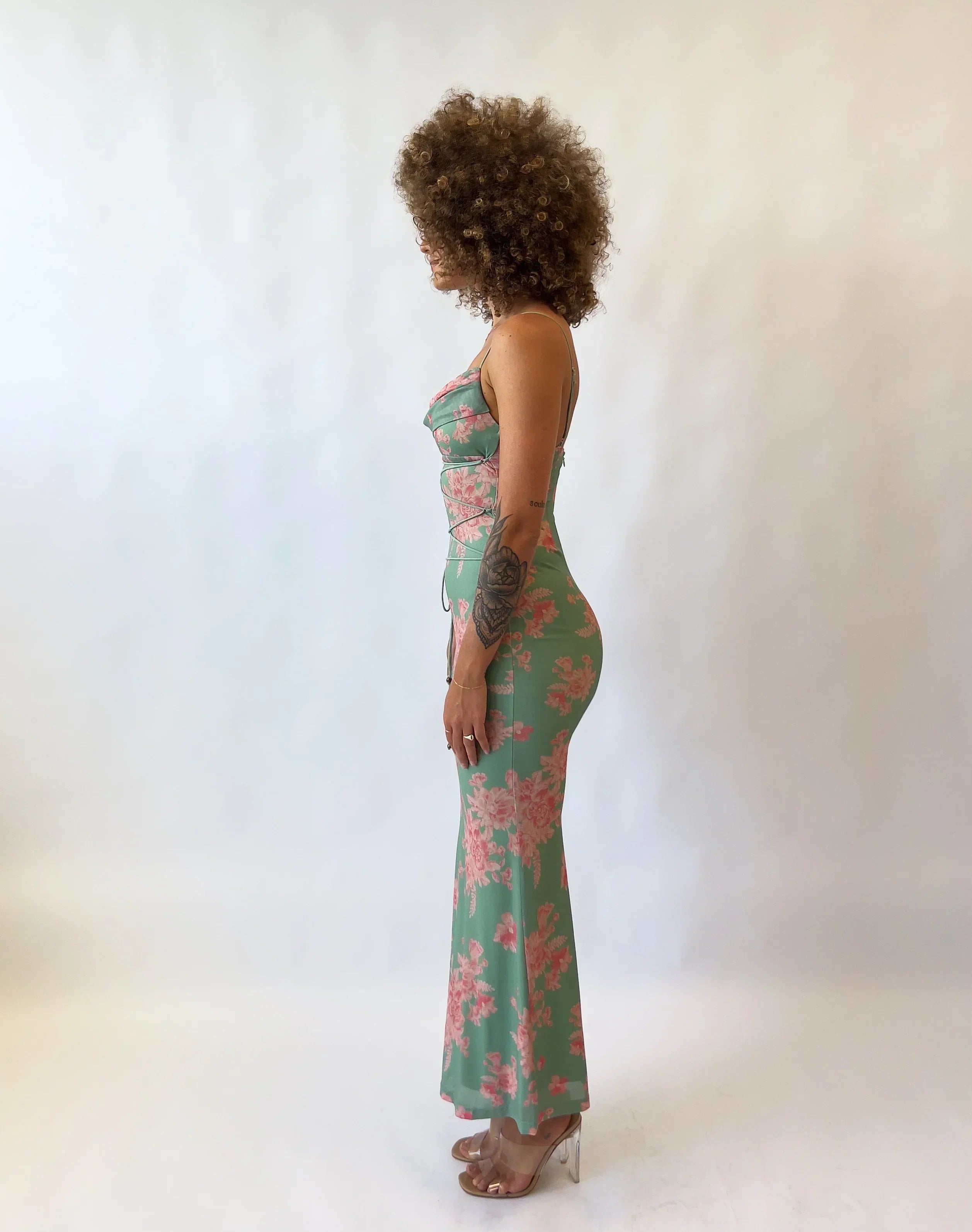 Maura - Botanical Print Maxi Dress by Ares Milano