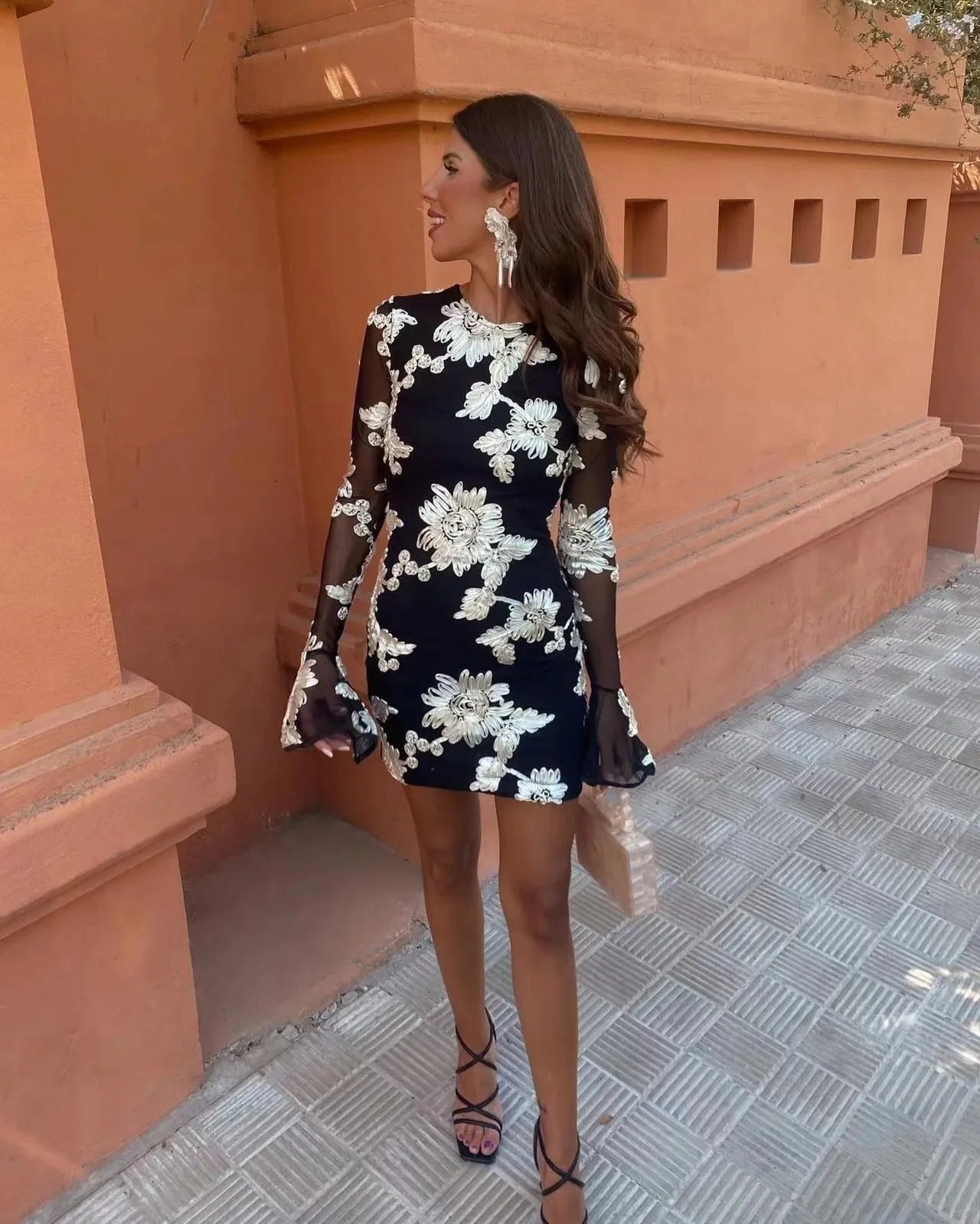 Letizia - Floral Lace Dress by Ares Milano